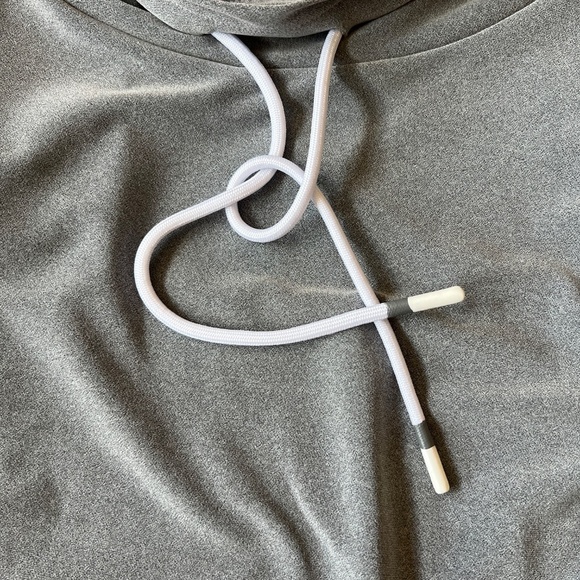 SYMPLI FUNNEL NECK PULLOVER TOP 6 GRAY JERSEY STRETCH LIGHTWEIGHT CASUAL CHIC - Picture 7 of 12